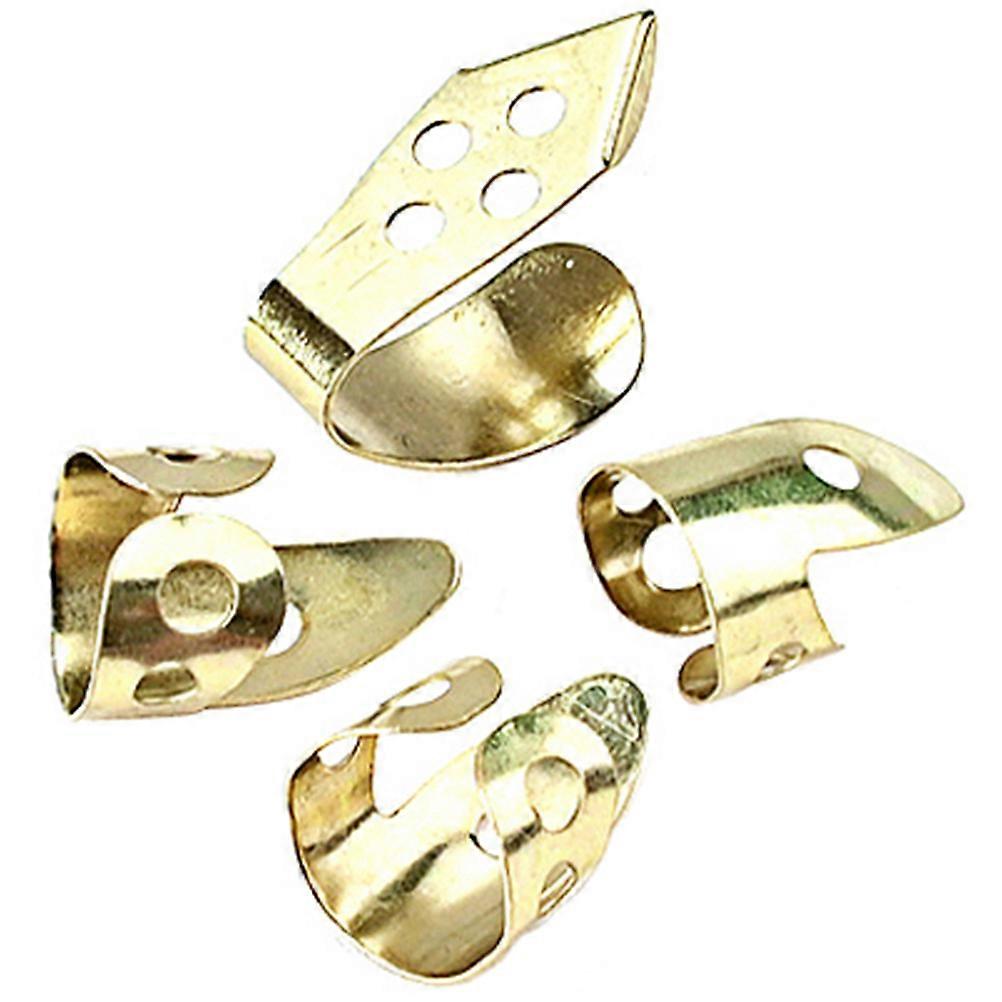 Metal Finger Picks Multi-Functional Guitar Finger Protector Pick 4Pcs