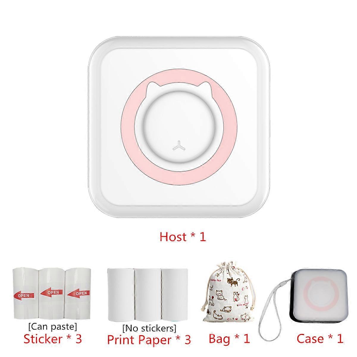 Instant Portable Sticker Printer, Mini Pocket Sticker Printer Bluetooth Inkless Thermal Printer, Sticker Maker USB