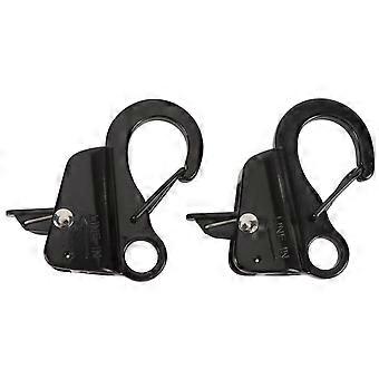2PCS Boat Mudguard Clip Quick Release Stainless Steel Boat Bumper Hangers for 3/8in to 5/8in Rope Black MK30664