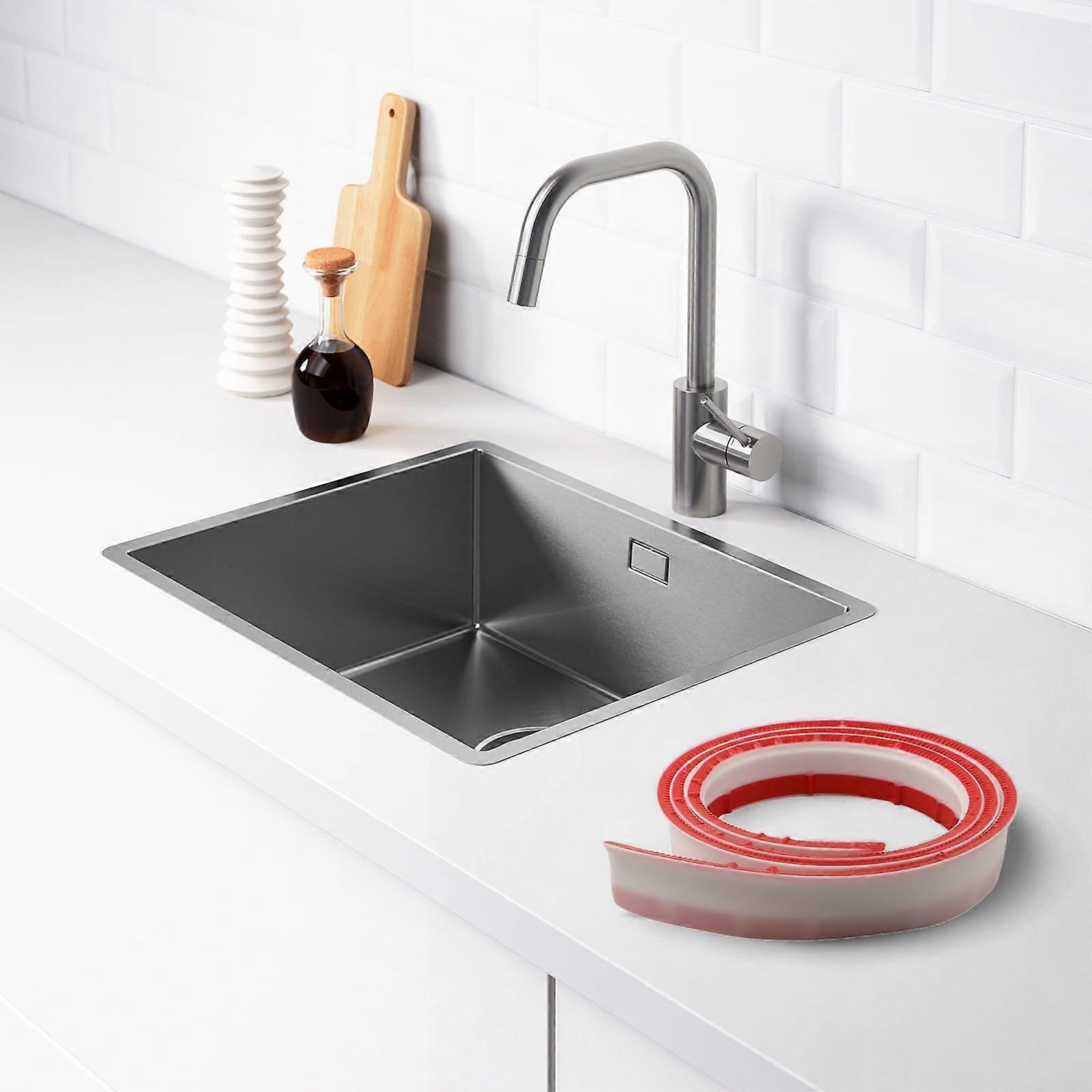 2 x 2 m silicone sealing strip for wet and dry separation in the bathroom, 4 x 5 cm wide bathtub edge with strong adhesion