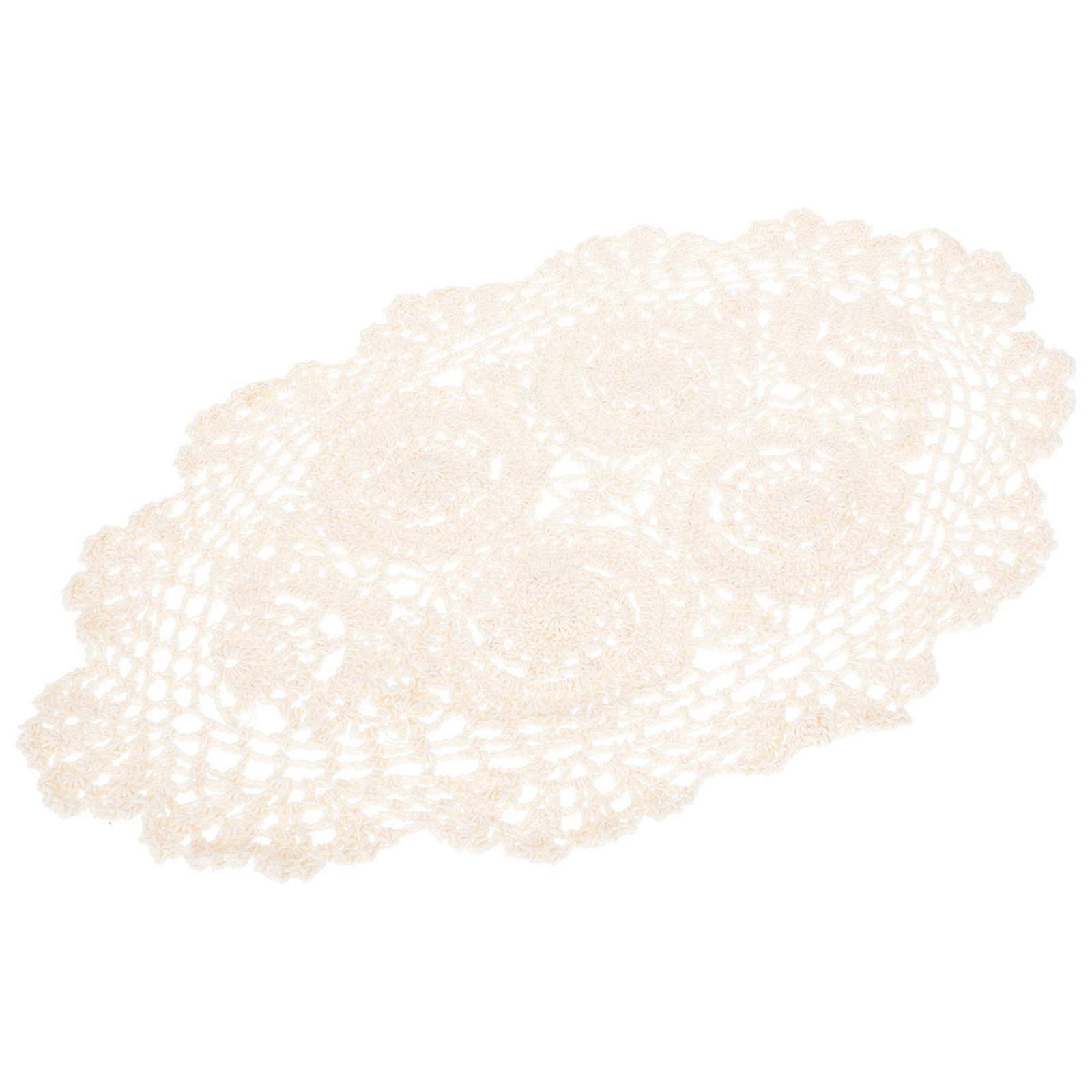 Retro Handmade Decorative Table Doily – Lightweight, Hollow Design for Living Room, Dining Table and Home Decor – Dust Protection with Elegant Style