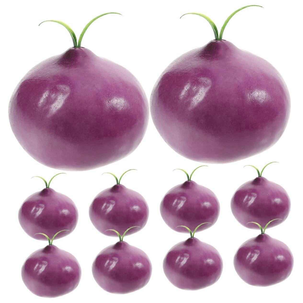 Artificial Onion Vegetable Models - 10 Pack Simulation Props for Layout, Size, Realistic Design, Home Decor