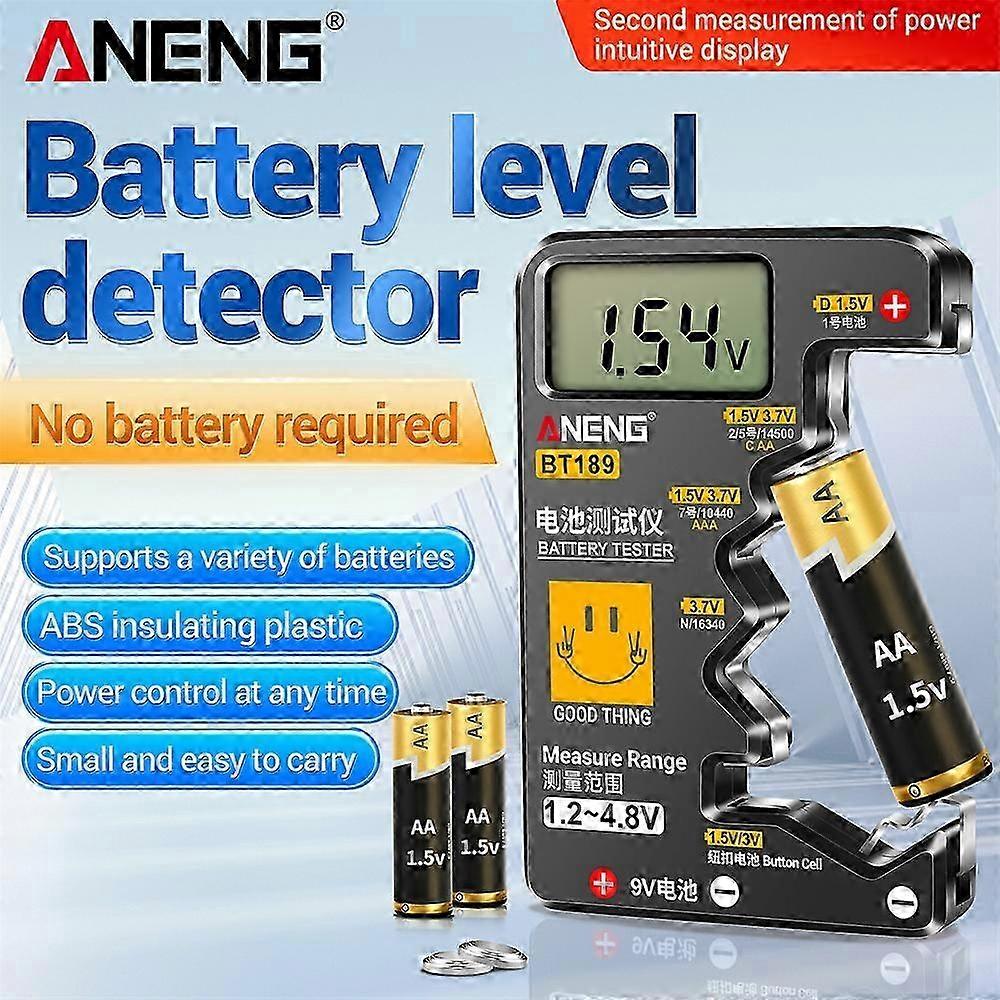 BT189 Tester batteria ultra-piccola 9V AAAAA pila a bottone universale per uso domestico LCD Digital Display Batteria