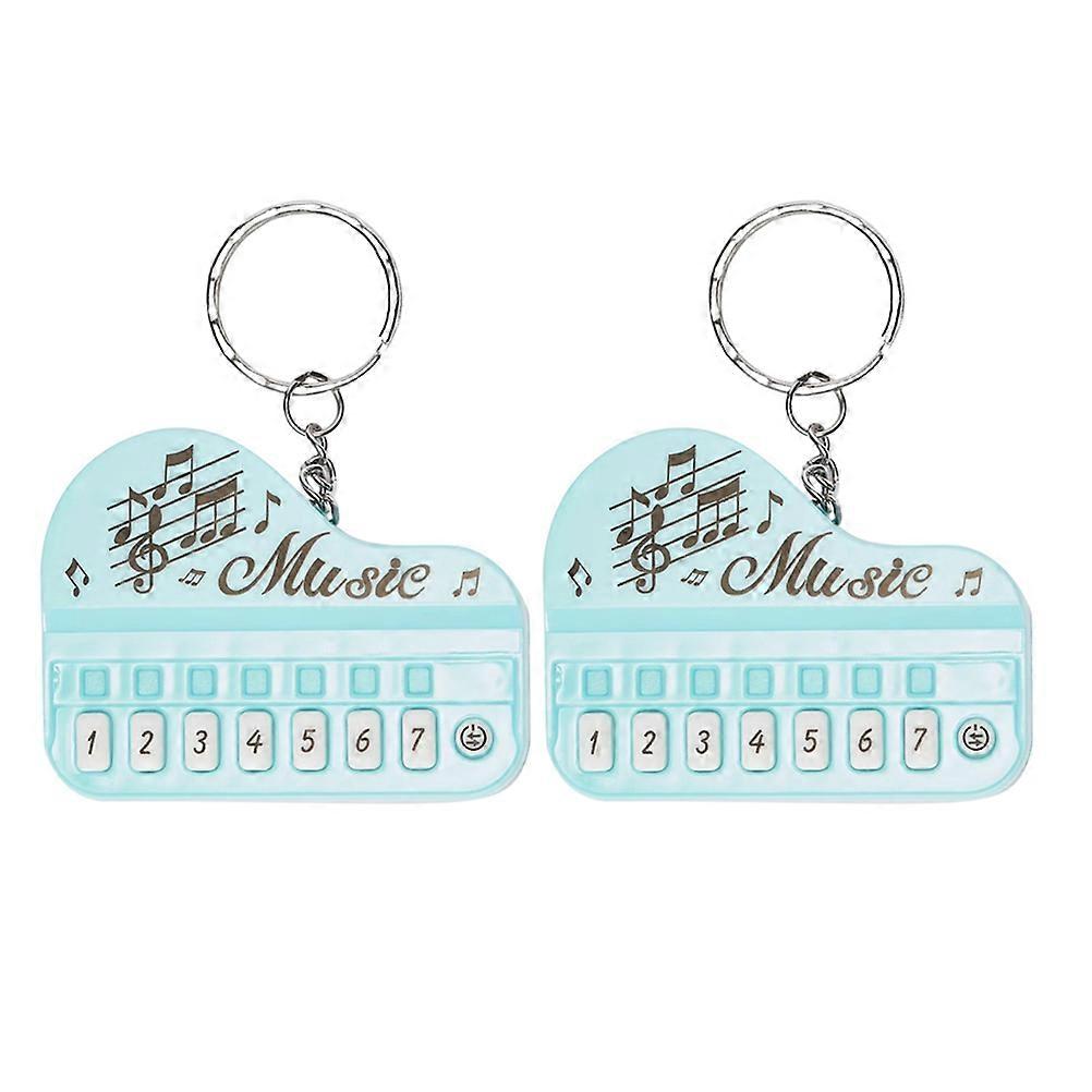 Mini Piano Keyboard Keyring Portable Music Entertainment Women 2Set