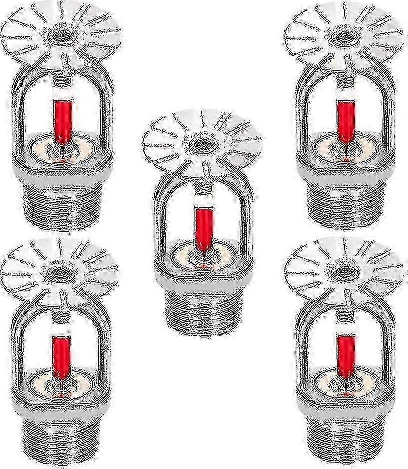 5 stk 3/4 tommers hengende type 155 grader 68 ° F sprinklerhode med 3/4 NPT-gjenger for brannsikringssystem i hjemmet