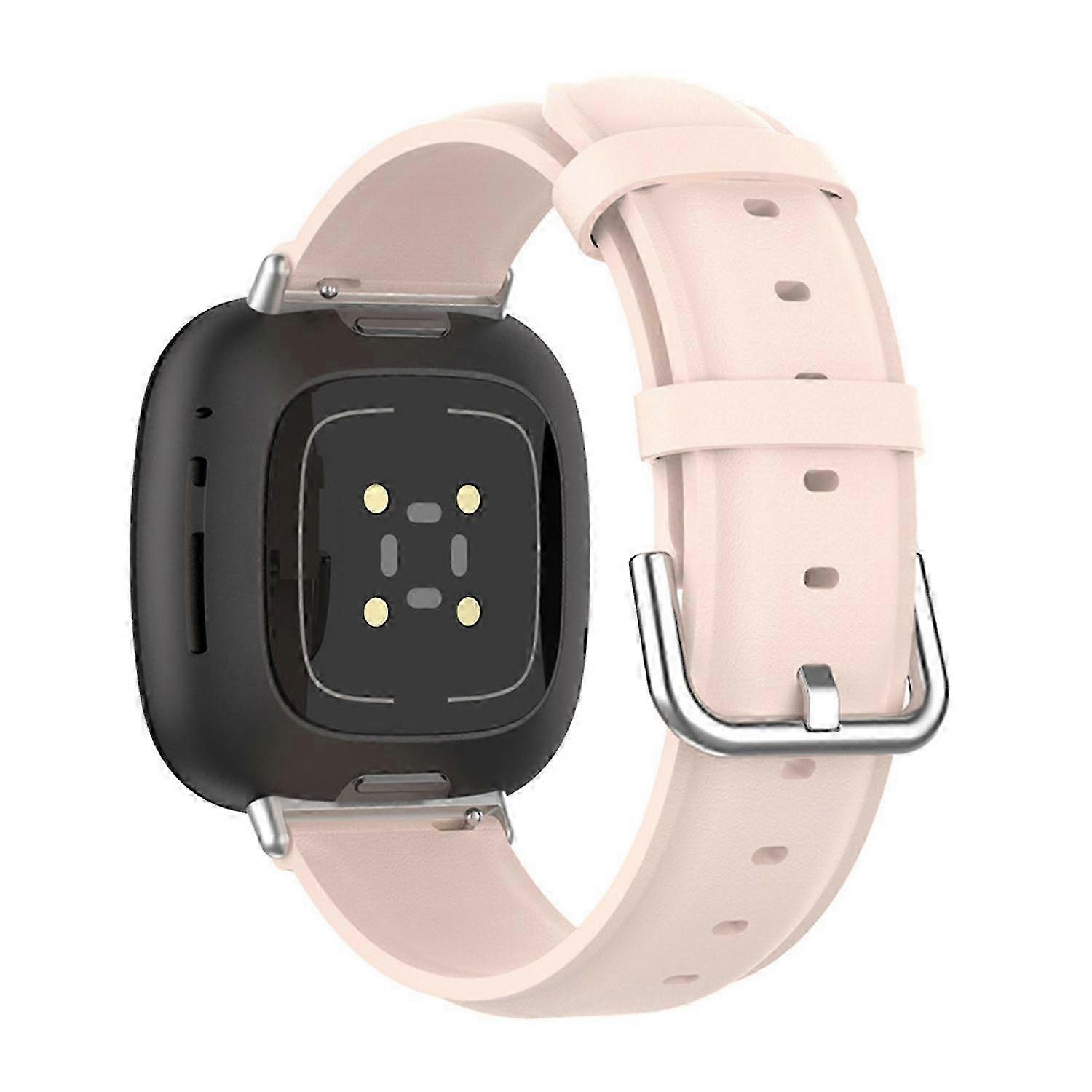 Soft Genuine Leather Replacement Strap with Solid Buckle for Compatible Smart Watches