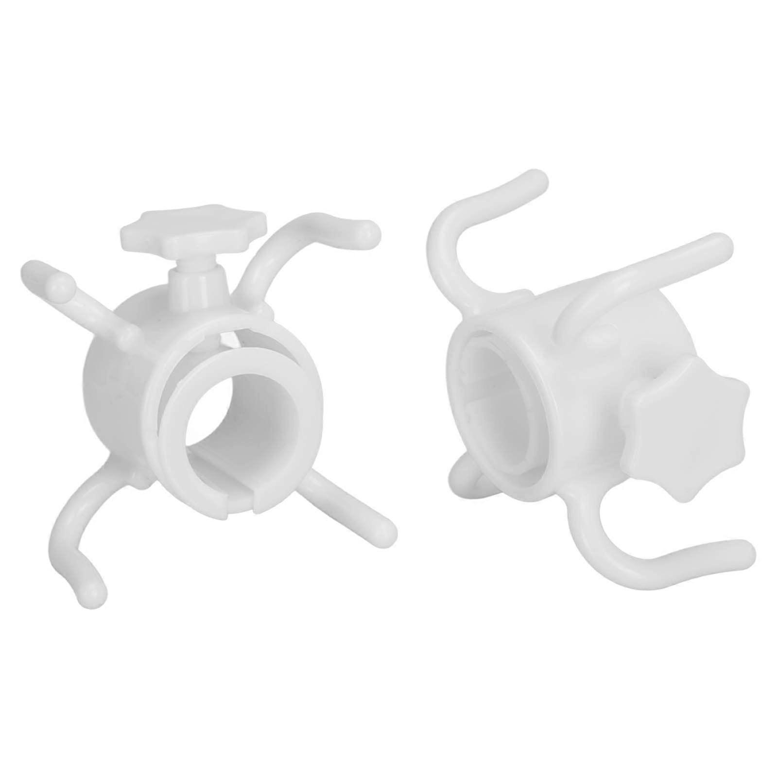 Pack of 2 Parasol Hooks, 4-Prong Plastic Beach Umbrella Hooks For Hanging, White Plastic Umbrella Hanger