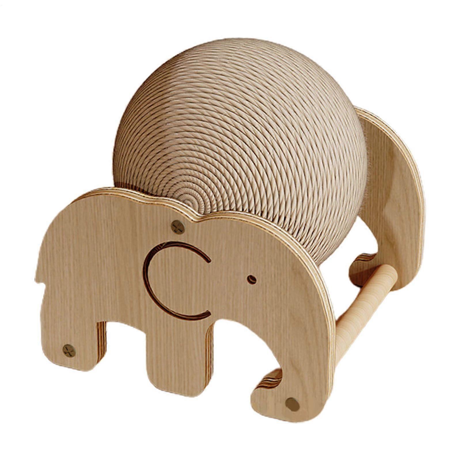 Cat Scratching Toy NonSlip Scratching Post Natural Sisal RabbitStyle Toy Stable Wooden Base