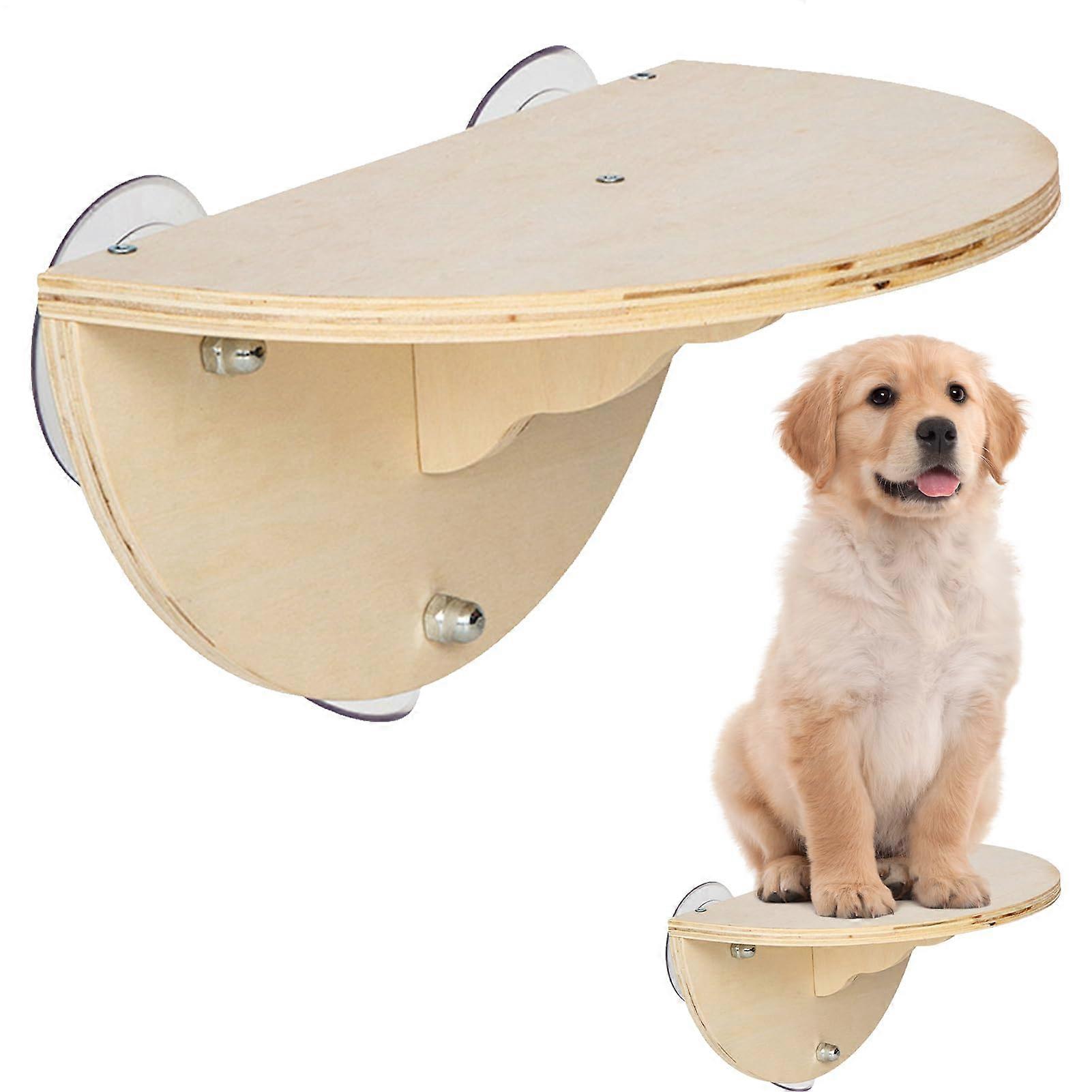 Perch for Cats - Wall Mounted Cat Window Seat with 3 Suction Cups, Space Saving Design, Large Cat Climbing Bed