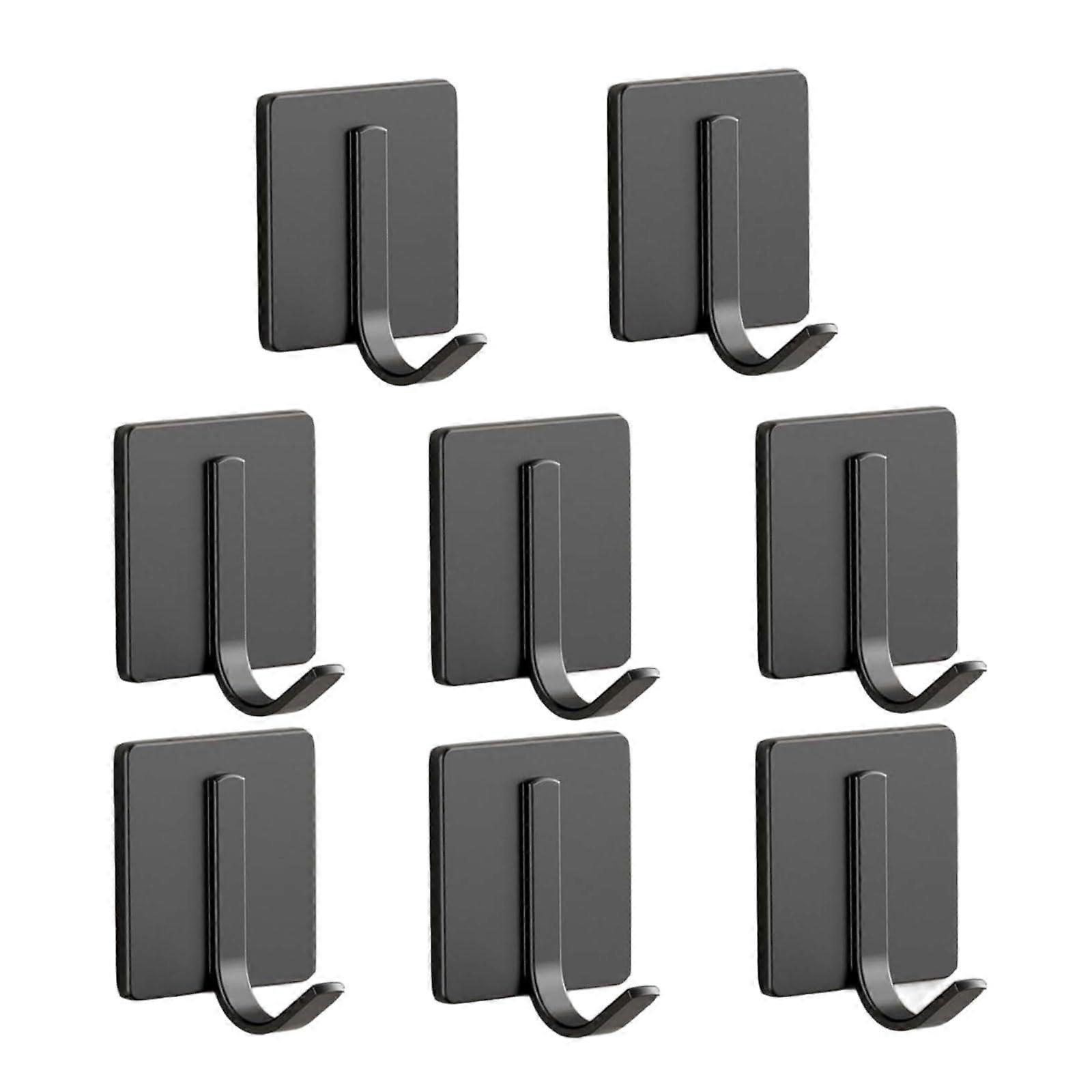 8PCS Anlebende Wall Hooks Adhesive Towel Holders Strong Adhesive Storage Hooks for Bathroom and Kitchen Use