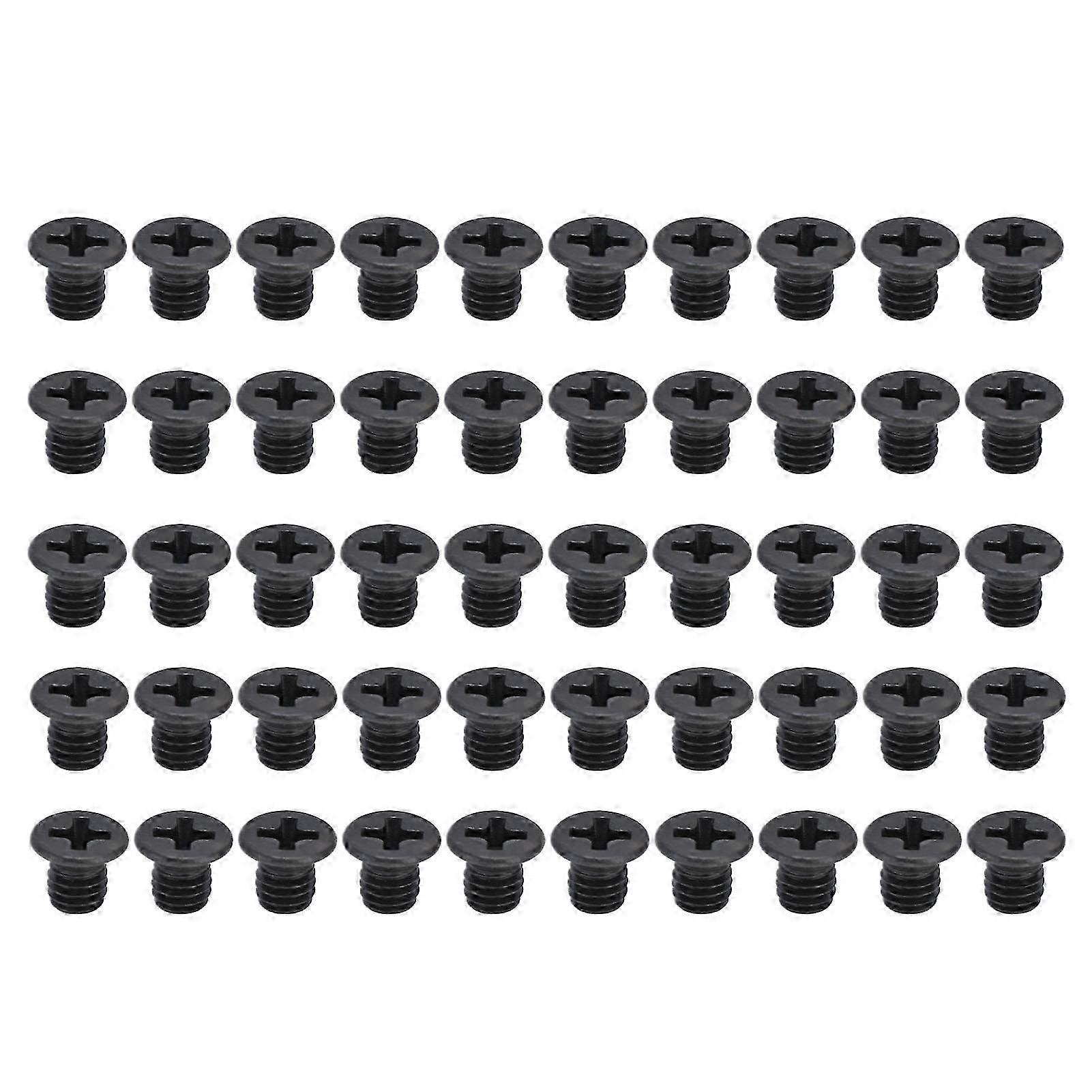 50 Pieces Countersunk Cross Screws Black Galvanized Machine Screw Assortment Kit M3x4