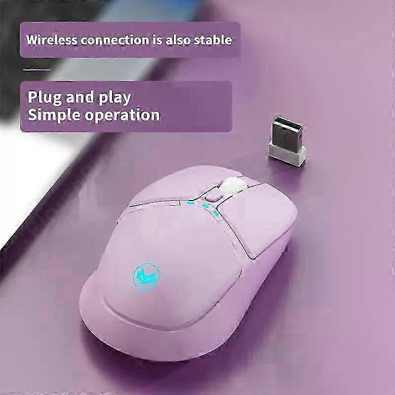 Wireless 2.4G Rechargeable Mouse 1600 DPI Adjustable with Battery Reminder and Mute Button