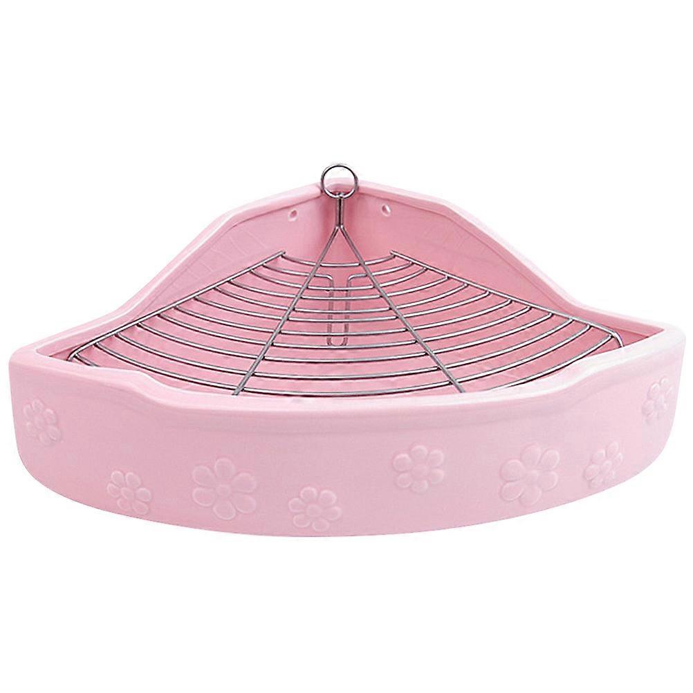 Durable Pink Rabbit Toilet Basin for Guinea Pigs – Colorful Design to Keep Your Home Tidy