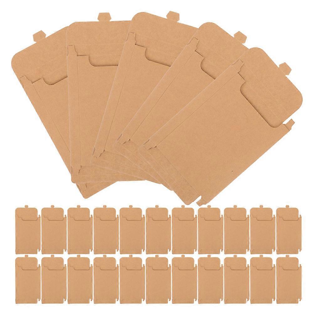 100pcs Kraft Paper CD DVD Sleeves – Scratch Proof Storage Holders for Home, Office & School Use, Easy Access Envelopes for Disc Protection