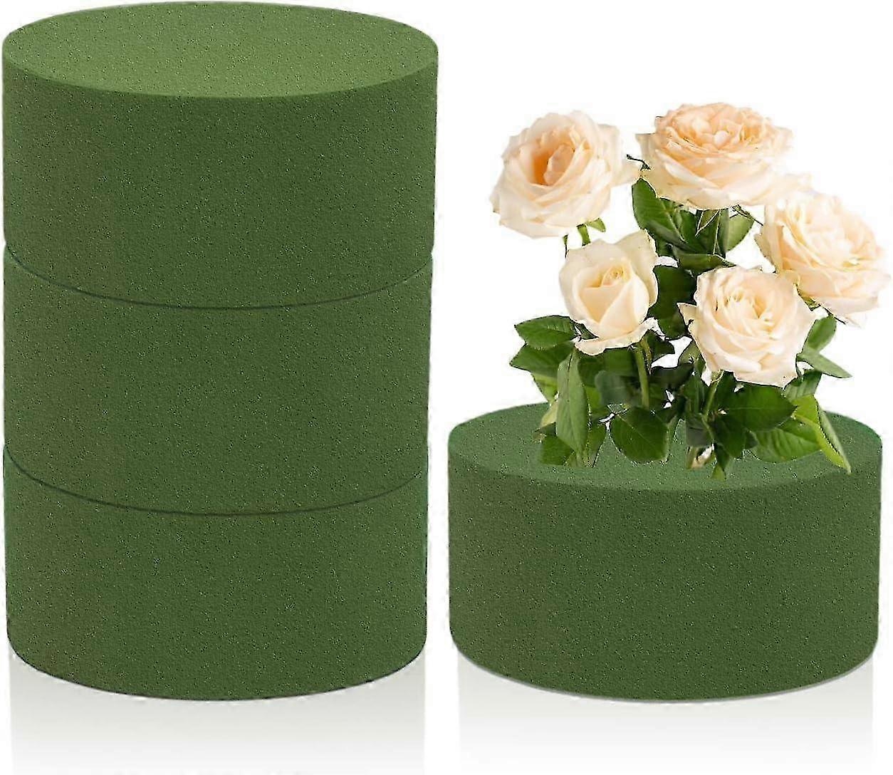 Floral Foam 4Pcs Dry &wet Flower Foam Round Florist Styrofoam Blocks Flower Foam For Or Artificia Fl