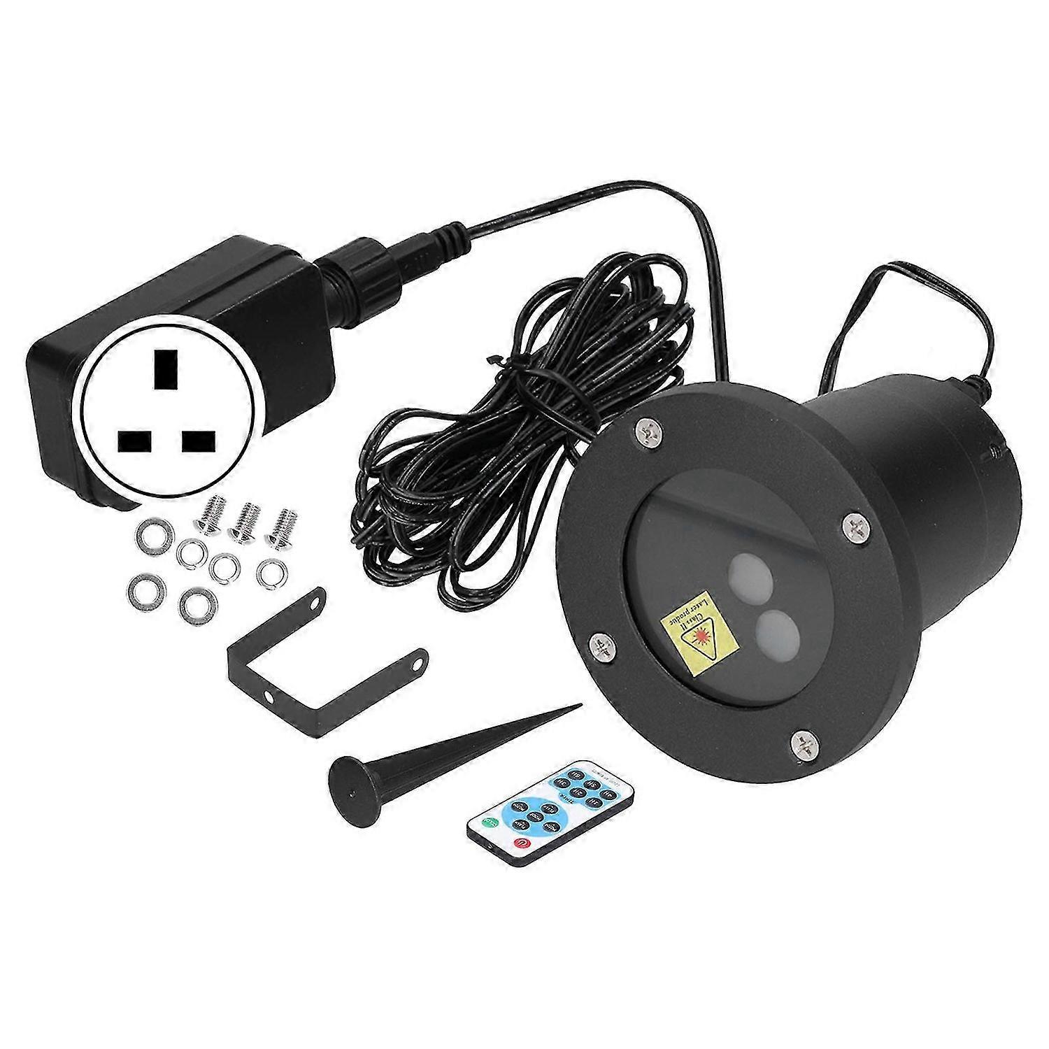 Projection Lamp Rotating Colorful Double Hole Infrared Radio Frequency Light with Remote Control 100V to 240VUK Plug