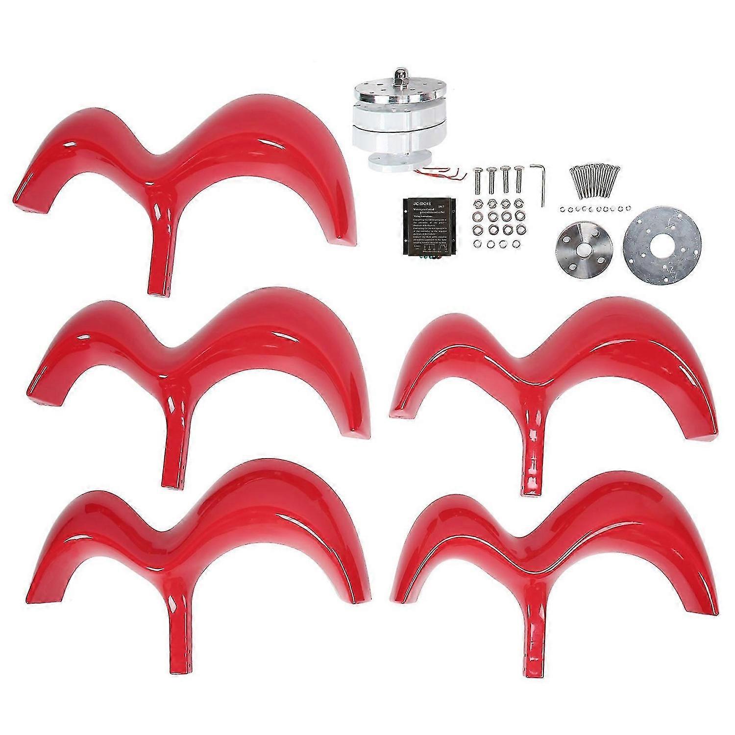 Wind Turbine Power Generator Kit 5 Blade 400W for Home Boat Marine DTHL400wRed(48V )