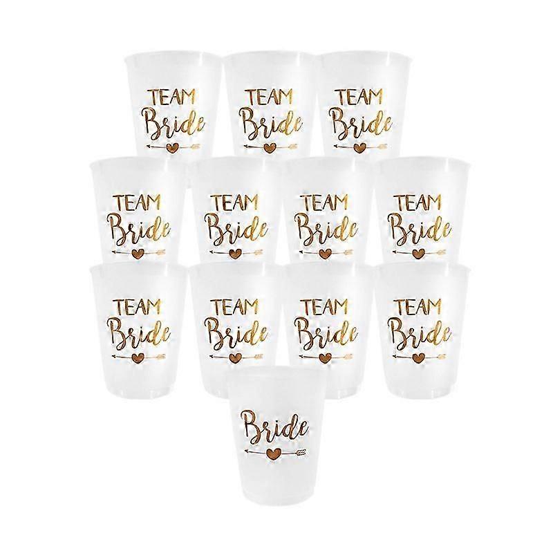 12pcs Team Bride Plastic Cup Hen Party Translucent Cups Set