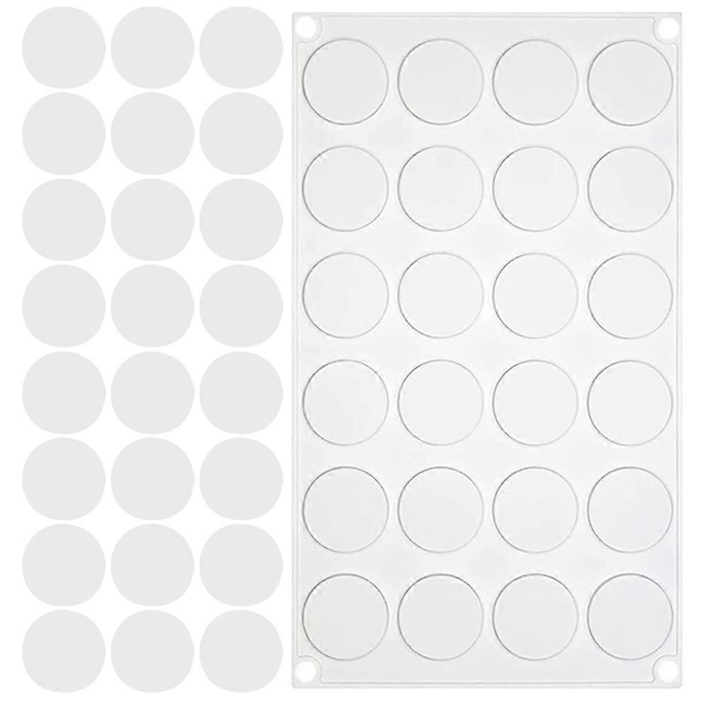 Silicone Wax Seal Mold Set for Home Party Round Flexible Mould with Adhesive Stickers for Custom Invitations and Greeting Cards