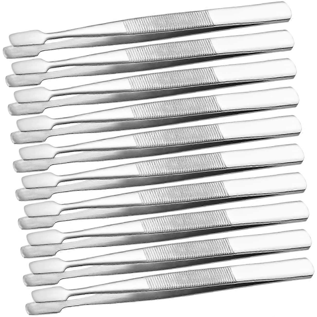 Duckbill Tweezers Set - 15-Piece Crafting And Eyebrow Care Tweezers, Ergonomic, Durable, Versatile For False Eyelashes