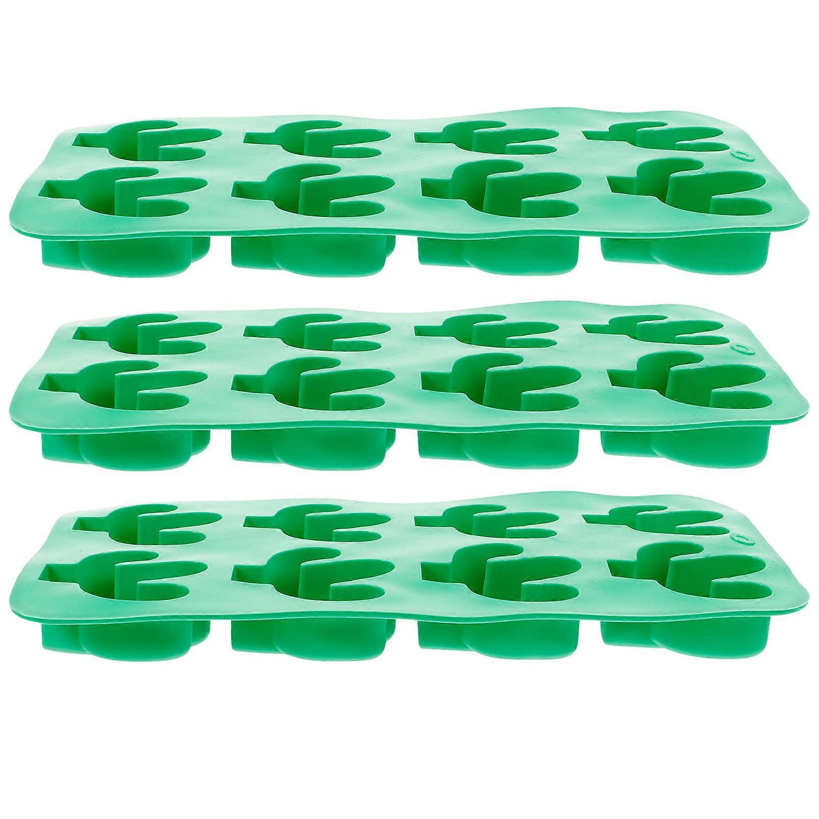 Silicone Candy Mold Creative Cactus Baking Molds For Home Users Random Color 3Pcs