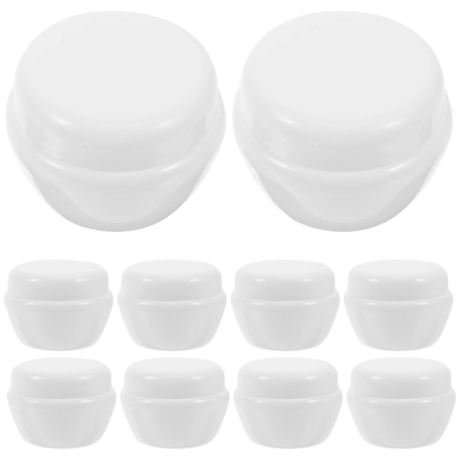 White Plastic Cosmetics Jars with Mushroom Shape for Storage Use 5g Size