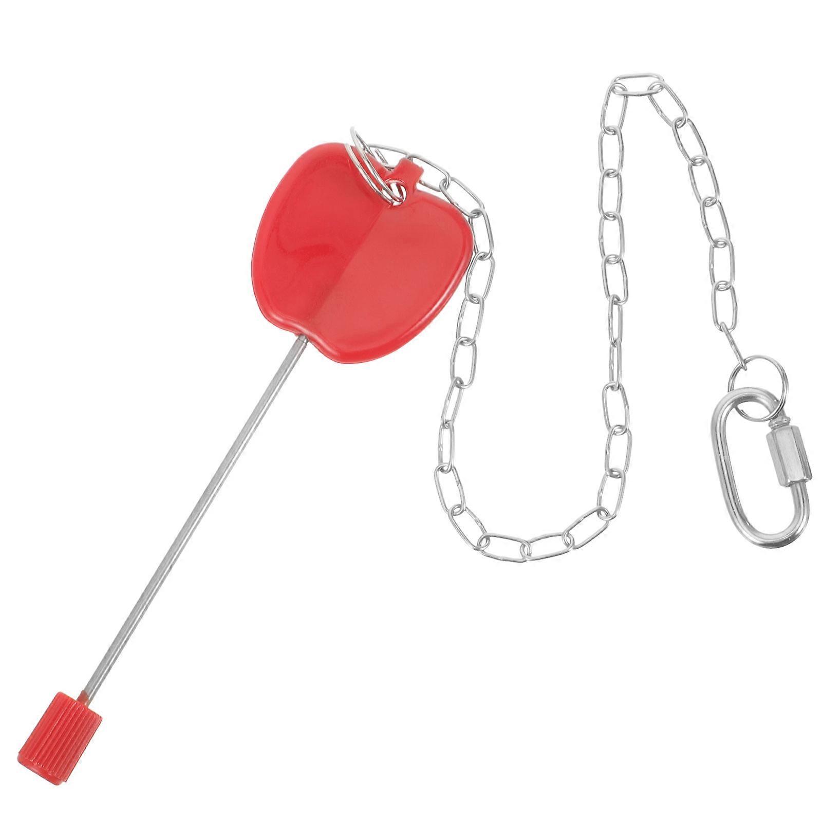 Bird Cage Fruit Skewer Parrot Feeding Device Small Animals Foraging Toy Silver Color 1Set