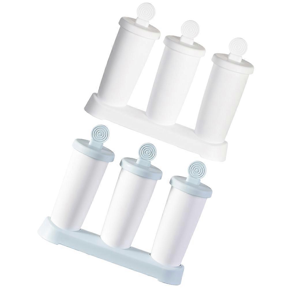 Homemade Popsicle Mold Ice Cream Molding Equipment for Home Users DIY Projects 2Pcs Blue White