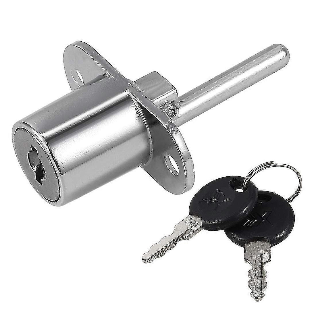 Push Lock for Drawer, Desk, Cabinet, Wardrobe, Length, Zinc Alloy, Chrome Finish, Keyed Different..