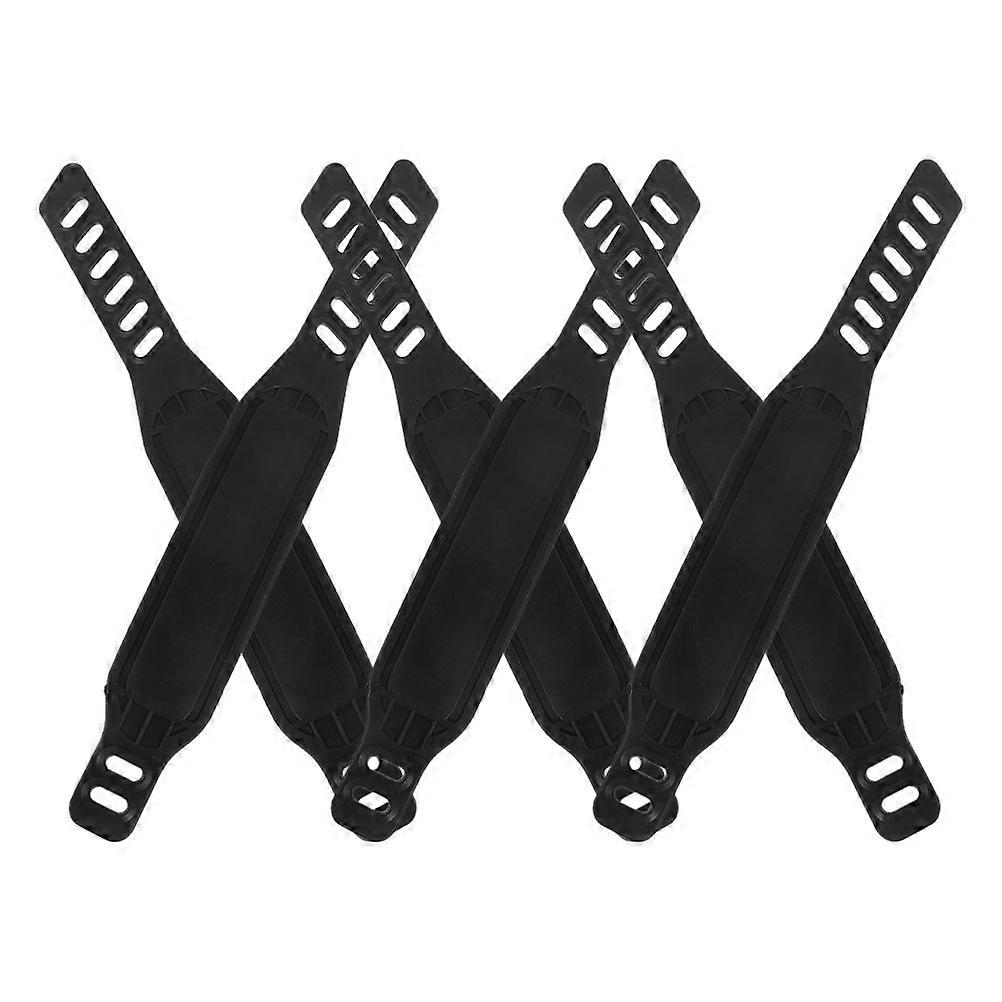 3 Pairs Adjustable Plastic Pedal Straps for Bike Use Black Color with Comfortable Fit