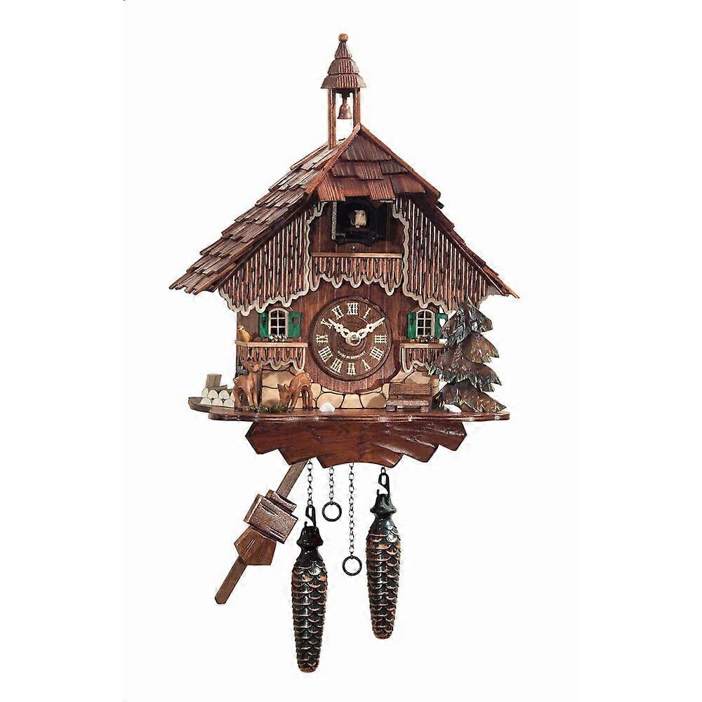 Engstler - 431_Q - Cuckoo Clock - Quartz - Walnut - 35 cm