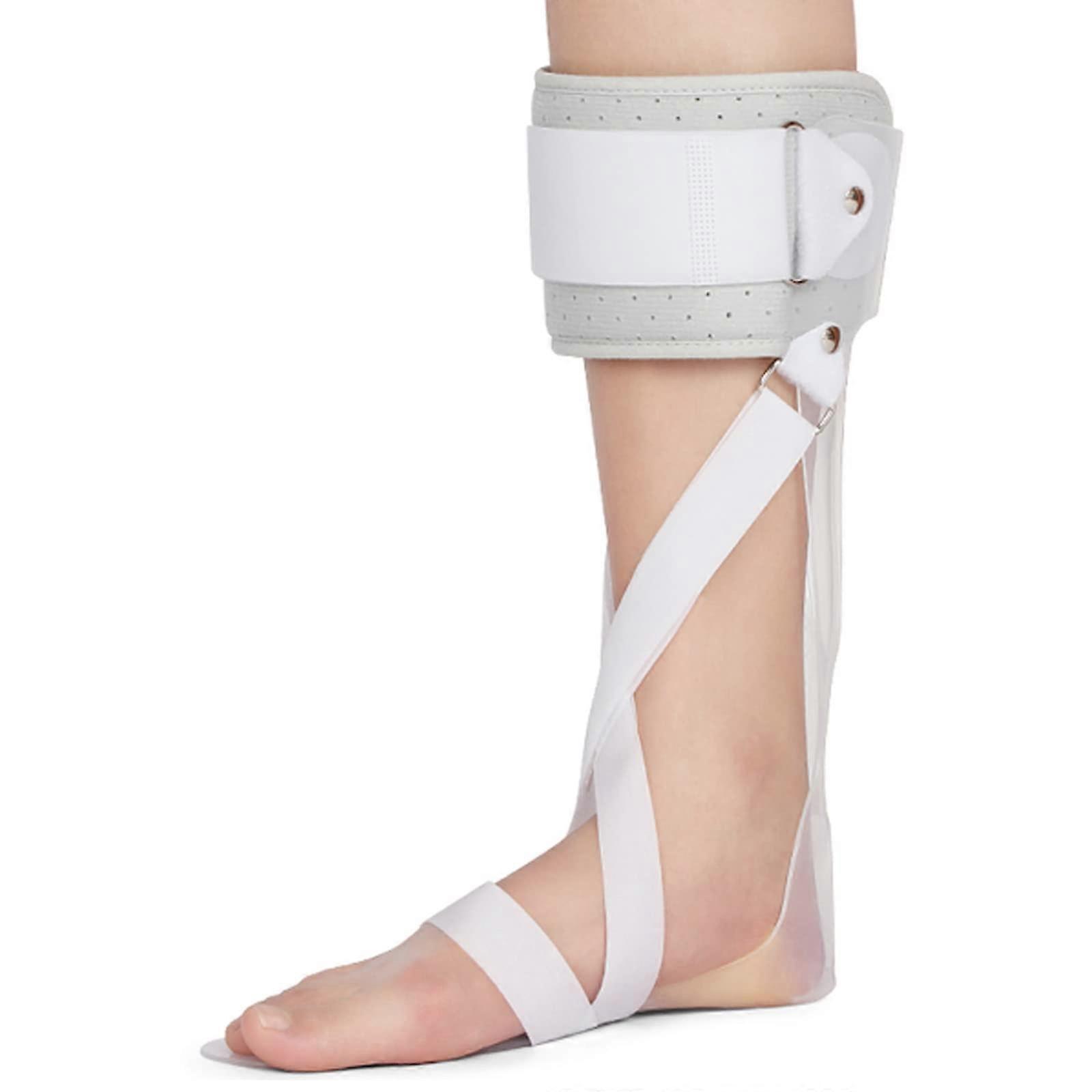 Knöchel Fuß Orthese Verstellbarer Schutz Fraktur Fixierung Fußorthese Corrector Soft Comfort Weiß Linker Fuß L