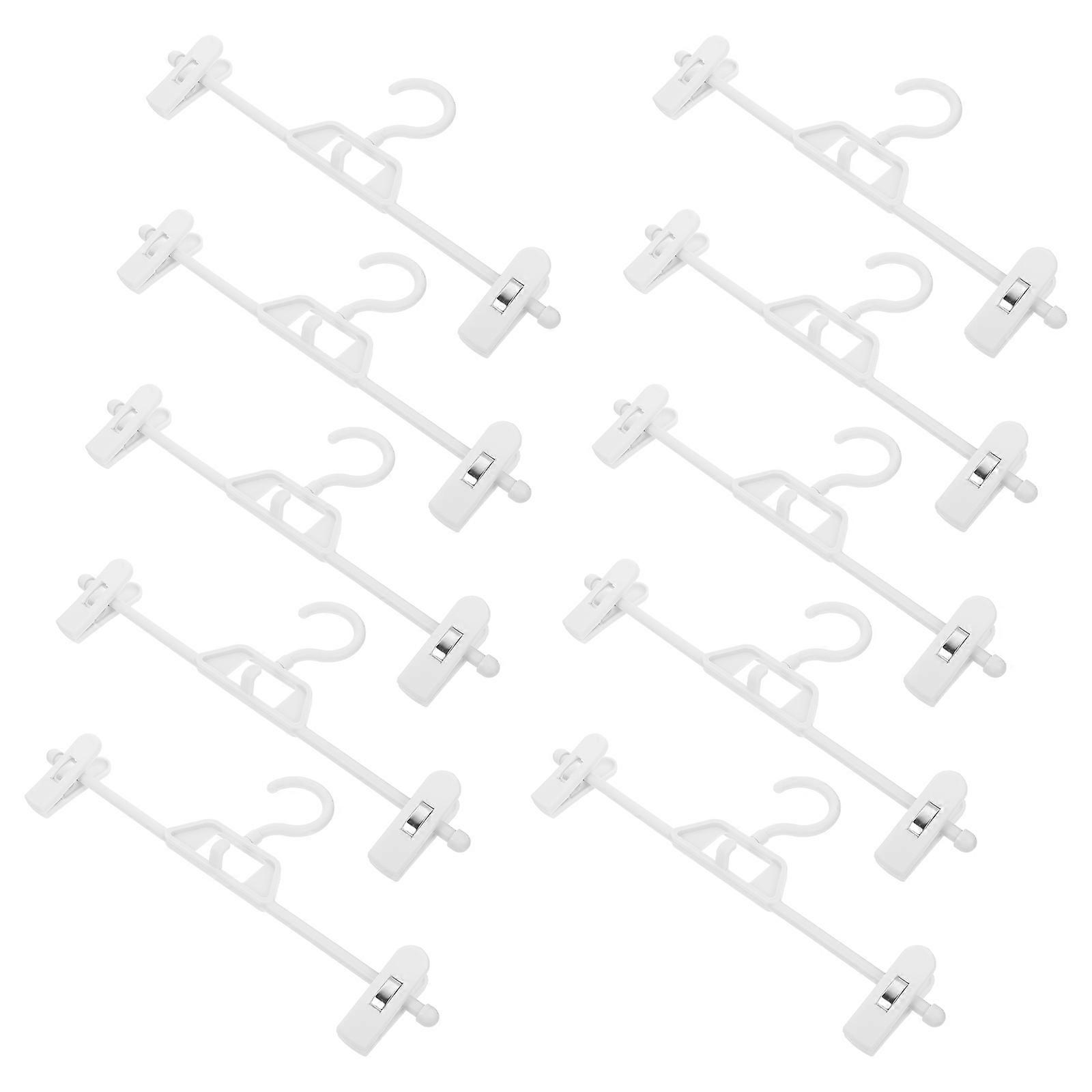 Pants Hanger Clips Clothes Drying Hanger Retractable Clip Design 10Set