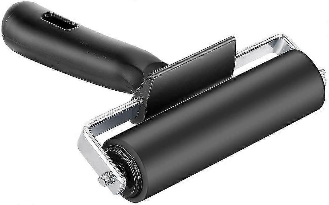 10cm brayer Roller,Handle Rubber Roller, Paint and Ink Roller Tool for Screen Print Making