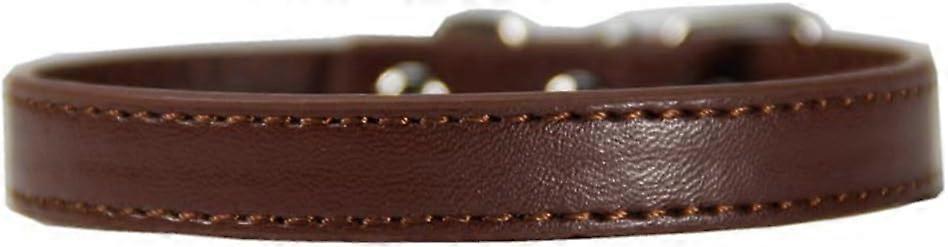 Leather Dog Collar for Puppies - Faux Leather Adjustable Pet Leash with Traction Strap - Durable and Comfortable Design