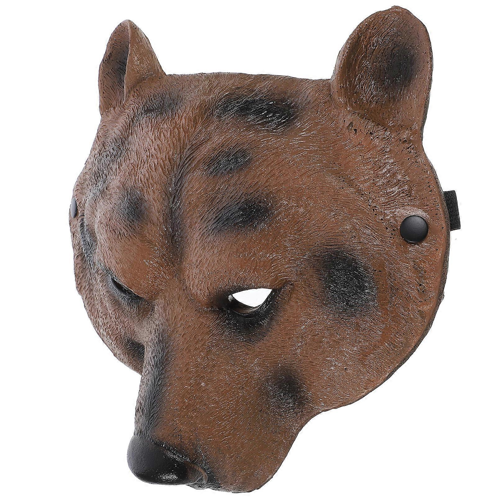 Bear Mask for Adults Brown PU Material with Unique Bear Design for Party Use