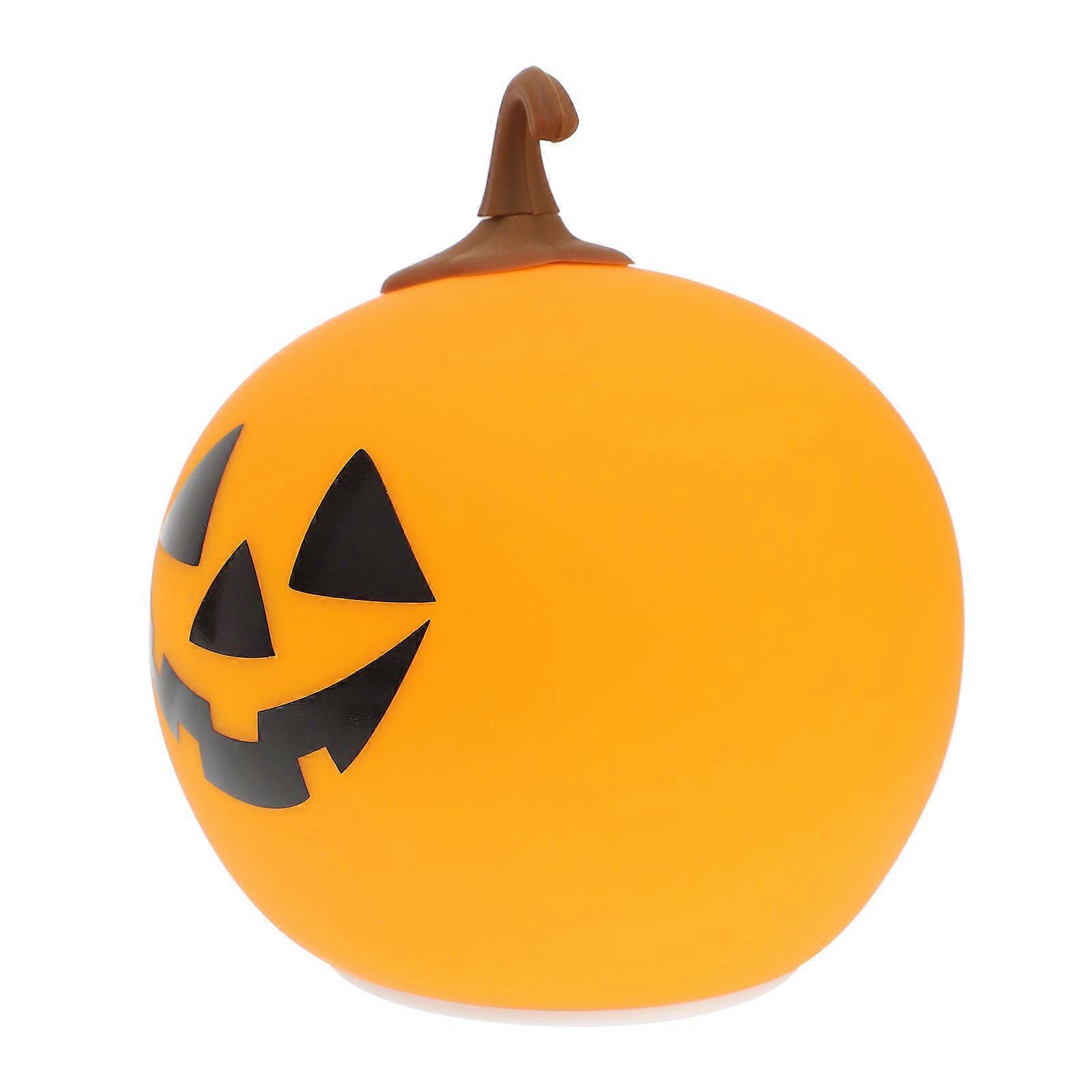 Silicone Pumpkin Night Light Party Hosts Desktop Decoration Blue Energy-Saving 5.5×4.7×4.7in 1Pcs