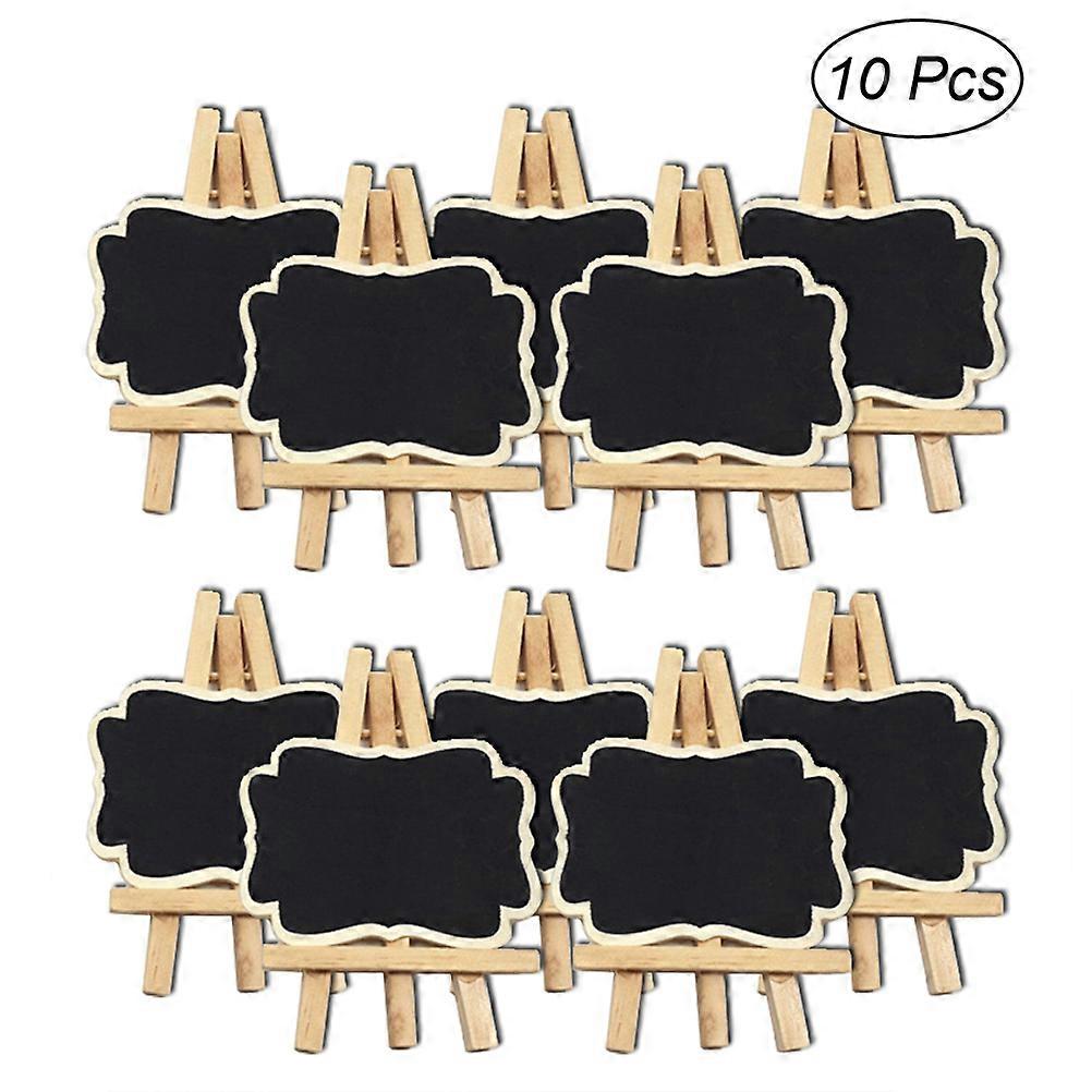 10pcs Mini Chalkboard Signs with Stand Black Board Message Boards for Wedding Party Decoration Small Size 170101
