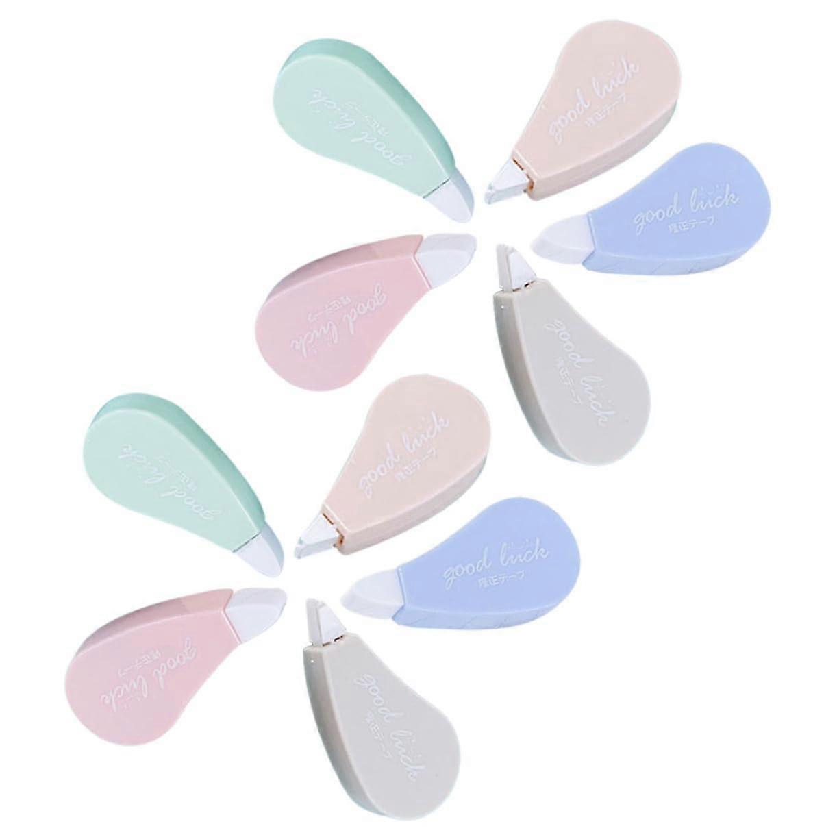 Correction Tape 10-Pack Ergonomic Design Fast-Drying Office & School Stationery Correction Roller for Students and Professionals