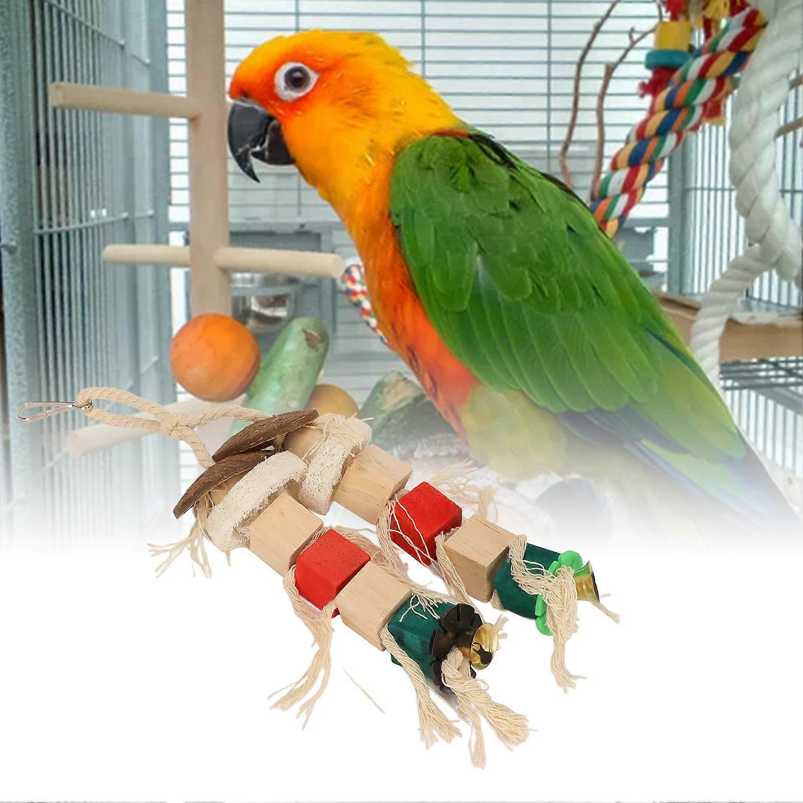 Parrot Chewing String Grind Beak Teeth Parrot Cage Bite Toy for Birds Playing Relieving Anxiety L