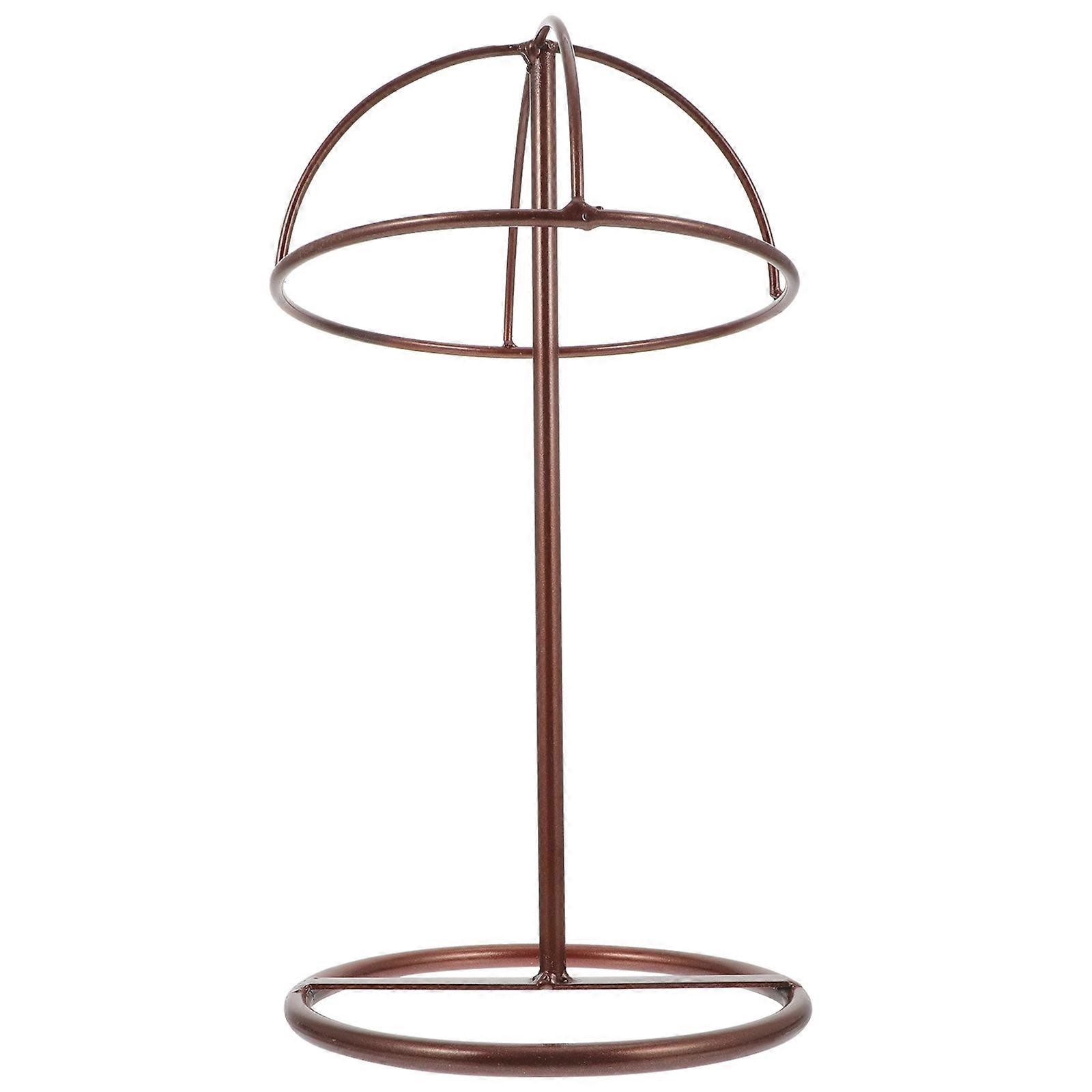 Red Iron Hat Rack with Strong Support for Home Use Classic Hollow Design 7.5 inch
