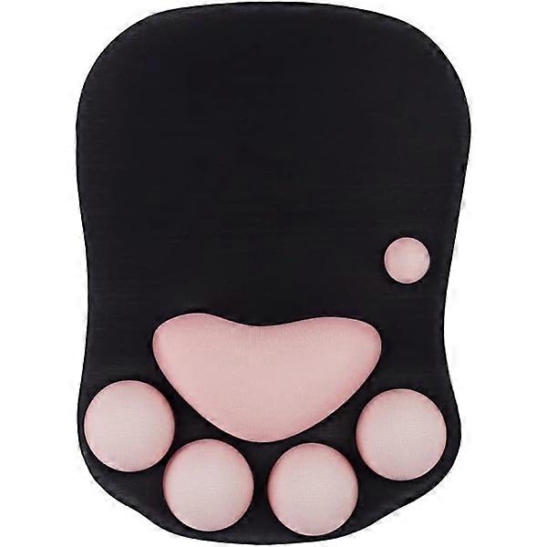 Cat paw mousepad with wrist rest, portable ergonomic anti-slip gaming mousepad.