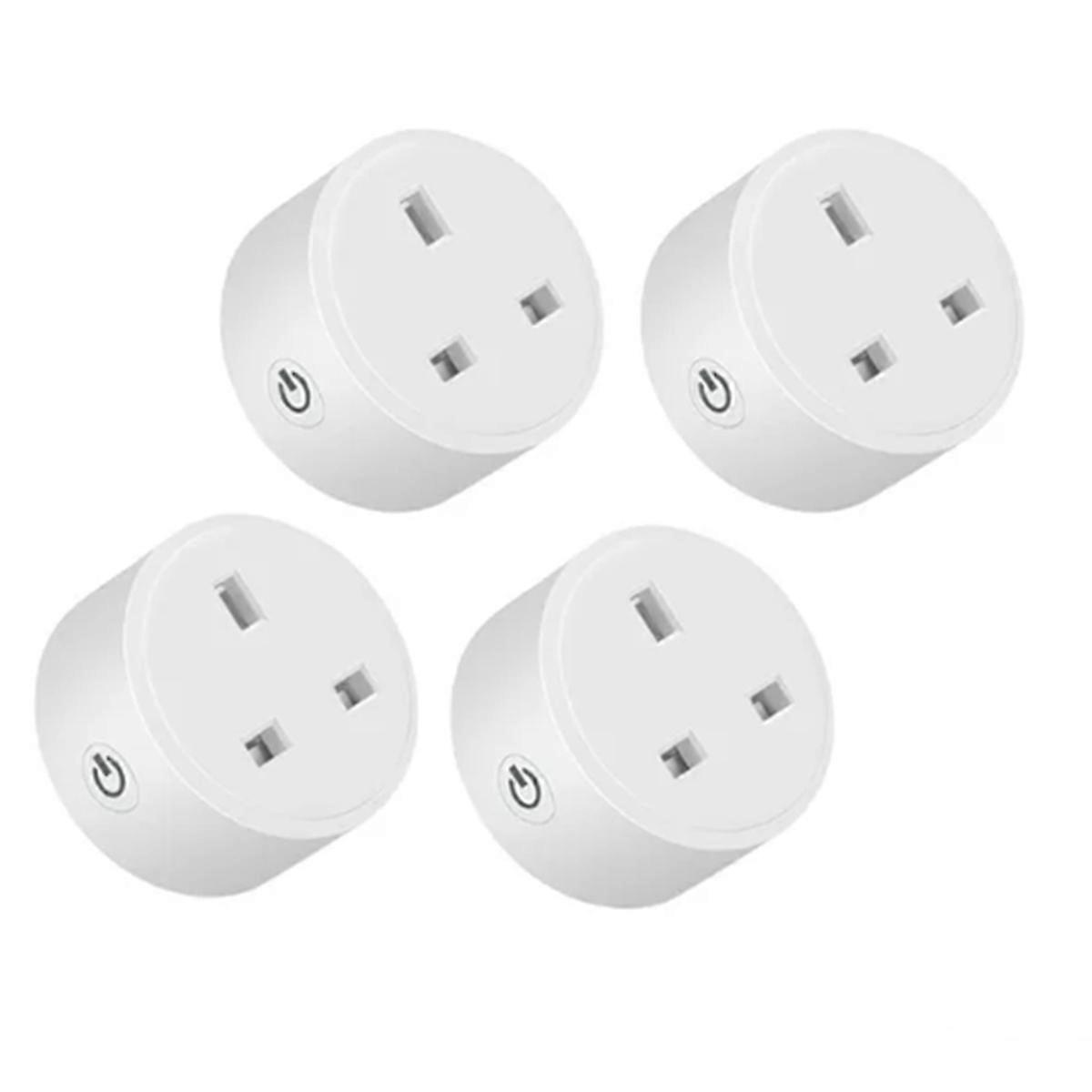 4 Pcs Tuya Zigbee Smart Socket 16A Home Powers Monitor Powers Outlet Smart Life Voice Control Timing DIY UK Plug