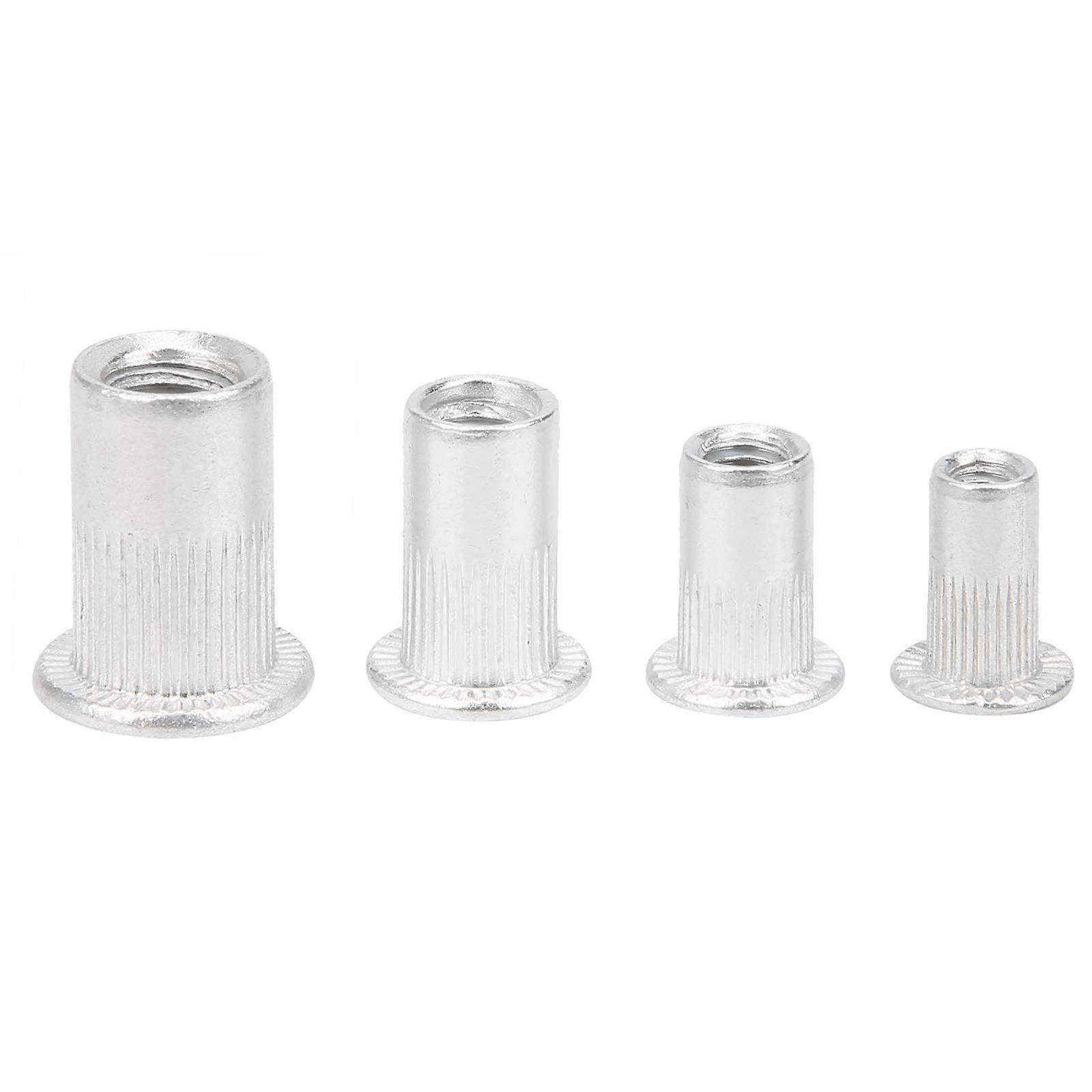 Rivet nuts with thread, rivet nut set, 200 pieces, aluminum, M3/M4/M5/M6 combination set