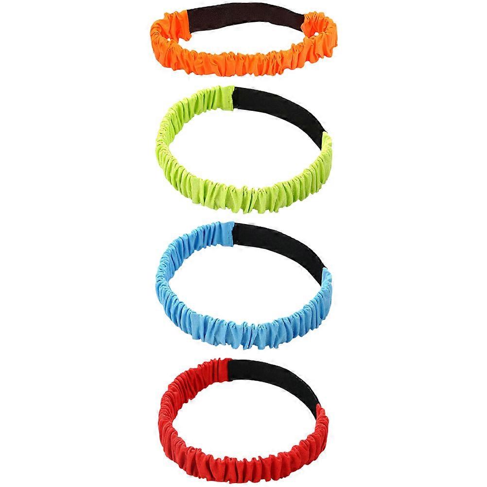 Outdoor Games Legged Race Bands Elastic Tie Ropes Teamwork Training Toys For Kids And Adults Assorted Color 4Pcs
