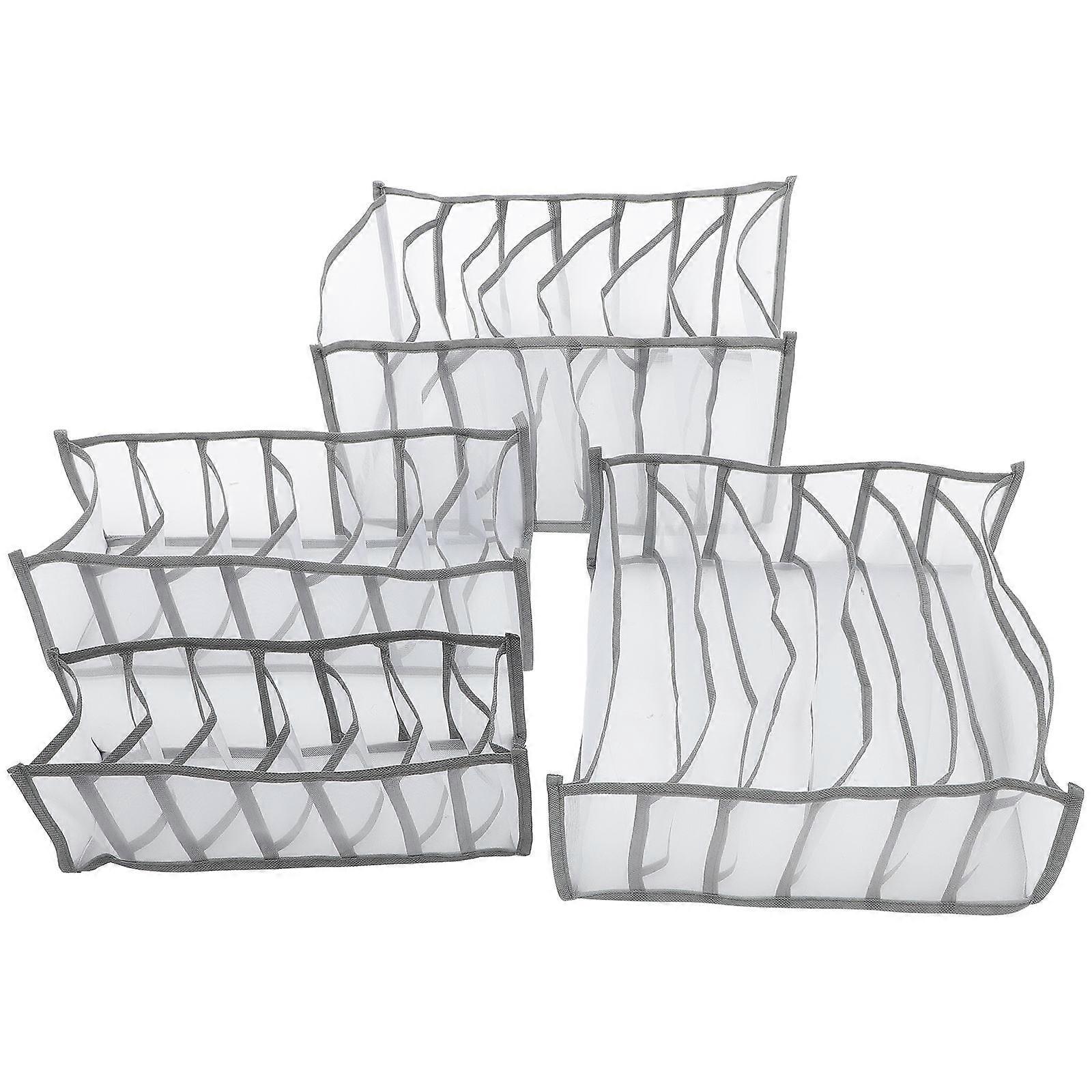 Multi-Grid Clothes Organizer For Home Storage Of Socks And Underwear Measuring 34X31Cm 4Pcs