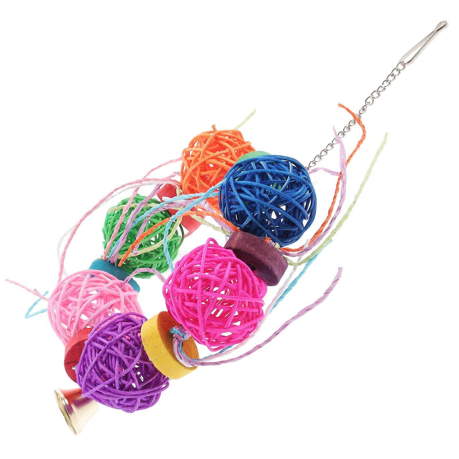 Multi Wood Bird Chew Toy for Wall Decoration and Cage Play Safe and Durable 6.3 Inches