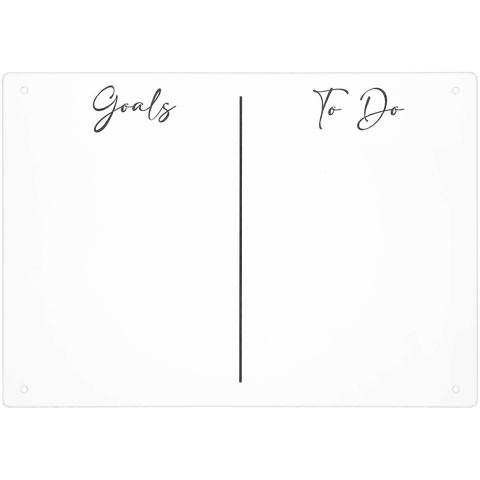 Transparent Acrylic Magnet Board for Decor Erasable Weekly Planner with Smooth Writing Surface