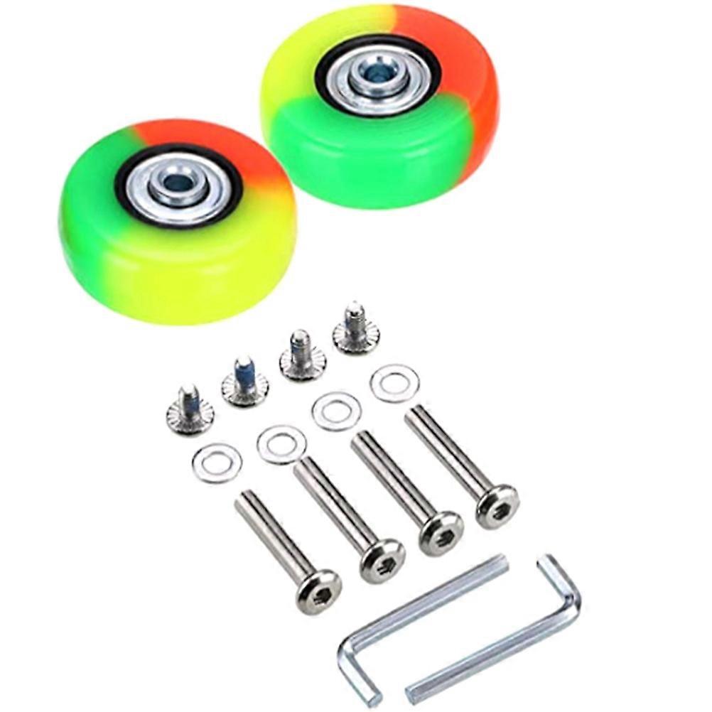 Replacement Luggage Caster Wheels with Strong Rubber and Metal for Suitcase 360 Degree Swivel 2 Sets
