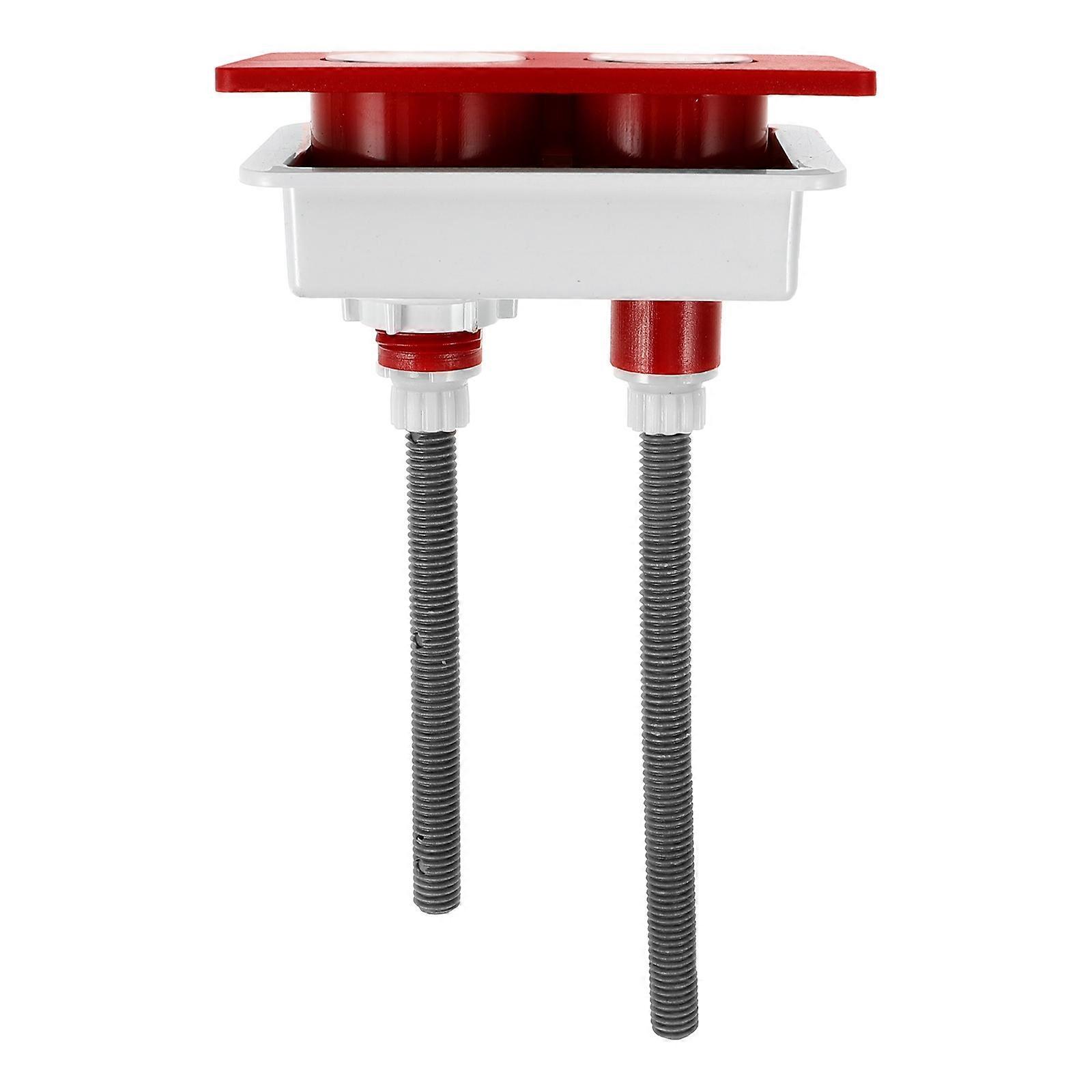 Dual Flushing Toilet Button for Repair ABS Material Red Color Versatile .87 Inches